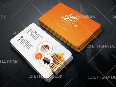 Food Business Card Design by Ethshadesk | Codester