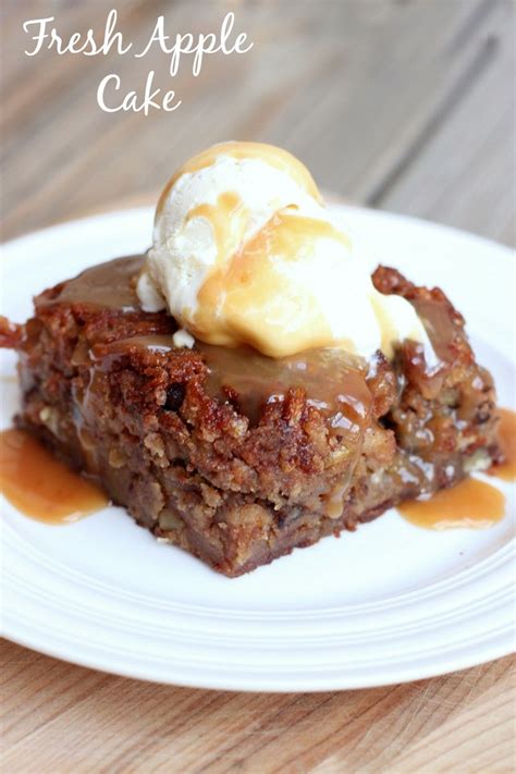 Fresh Apple Cake with Caramel Sauce - My Recipe Magic