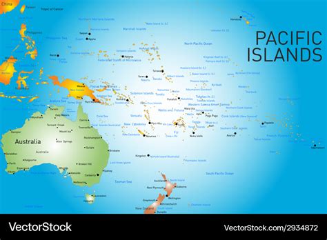 Pacific Islands On World Map