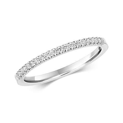 9ct White Gold Diamond Eternity Ring 0.16ct - Diamond Jewellery from Faith Jewellers UK