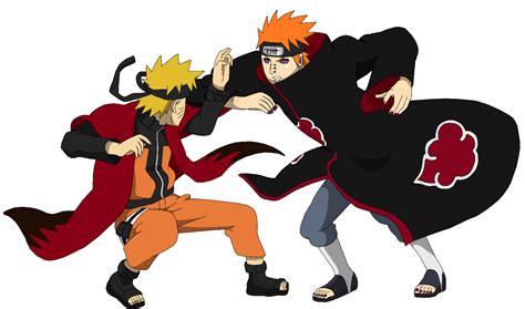 Naruto VS Pain - Lineart colored by DennisStelly on DeviantArt