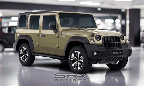 Production-Spec 5-Door Mahindra Thar Rendered Ahead Of Launch