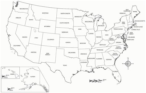 Coloring Page United States Map - Coloring Home