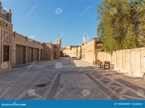 Old Town Dubai editorial stock photo. Image of bastakiya - 158339408