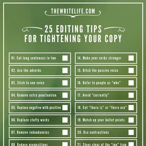 25 Editing Tips for Tightening Your Copy: Now a Printable Checklist