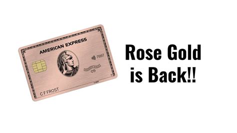 Rose Gold Amex is BACK!