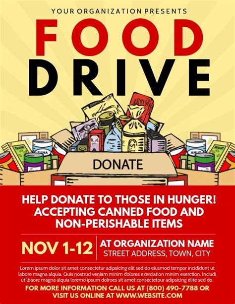 Canned food drive poster – Artofit