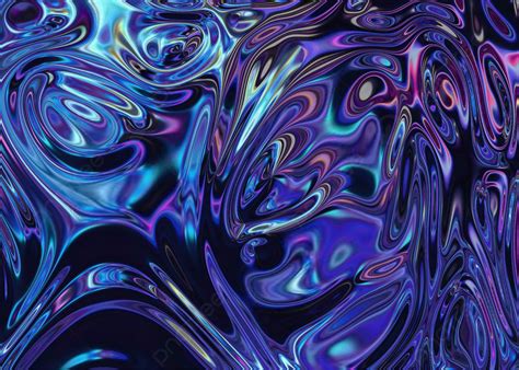 Blue Flowing Holographic Metal Background, Desktop Wallpaper, Blue, Flow Background Image And ...