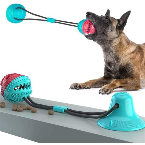 Suction Cup Dog Toy for Tug of War, Dog Chew Toys for Aggressive Chewers Interactive Dog Toys ...