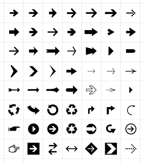 Arrow Symbols to Download… For Free! | Signs & Symbols