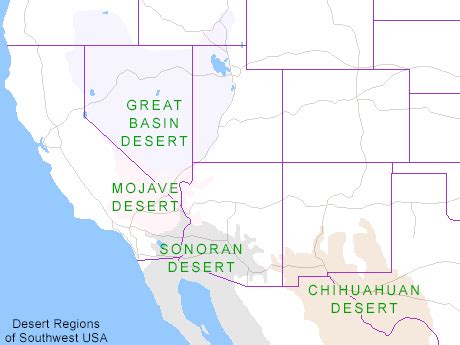 Deserts In The United States Map - Robin Christin