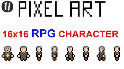 How To Pixel Art Tutorials [15] - 16x16 RPG Character (4 sides) - YouTube