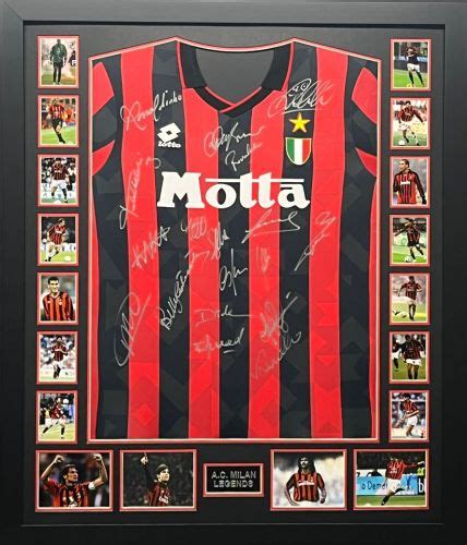 AC Milan Legends Signed Football Shirt - Signed Memorabilia 4U