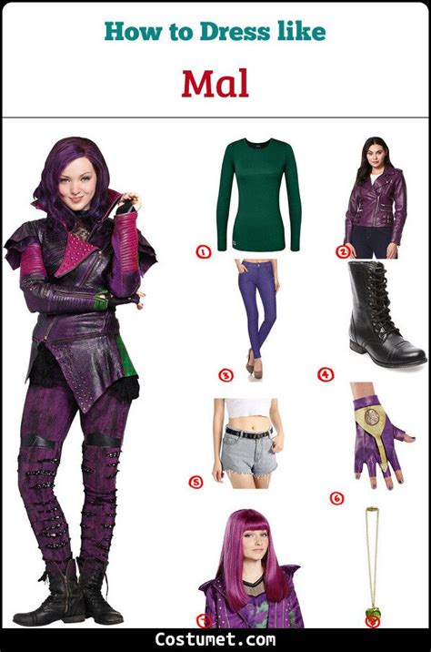 Mal (Descendants) Costume for Cosplay & Halloween 2023 | Mal descendants costume, Descendants ...