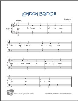 London Bridge is Falling Down | Free Beginner Piano Sheet Music