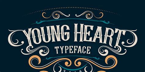 Young Heart: Vintage Poster Typeface | Bypeople