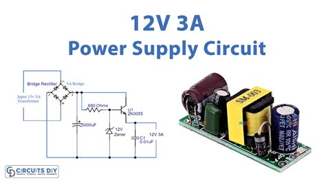 Simple 12V 3A Power Supply Circuit