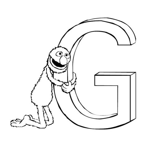 Buchstabe - Letter G | Programming for kids, Coloring pages, Sesame street