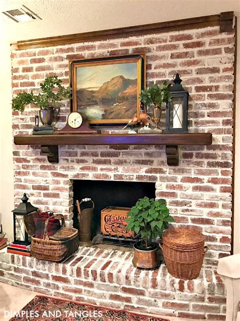 Diy Brick Fireplace Makeover / Mortar Wash Brick Fireplace Makeover Dimples And Tangles - See ...