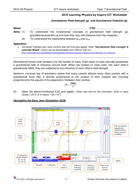 Fillable Online Worksheet 5.2 - Gravitational Field Strength Fax Email Print - pdfFiller