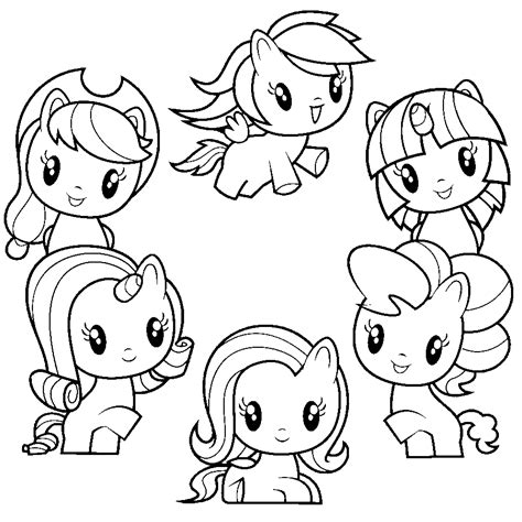 My Little Pony Cutie Mark Crew Coloring Page - Free Printable Coloring Pages