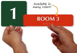 Braille Room Signs | Braille Room Number Signs