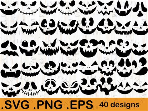 PUMPKIN CARVING SVG Bundle of 40 Pumpkin Carving Stencil pumpkin Face Svg ,cool Pumpkin Designs ...