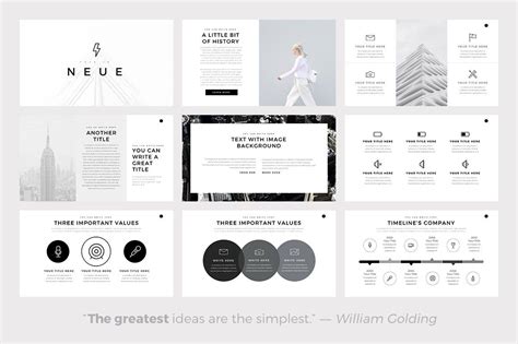 Creative Minimalist Ppt Template Contoh Gambar Template - Riset