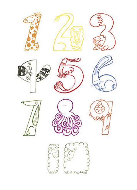 Easy Drawing Of Animals With Numbers – Warehouse of Ideas