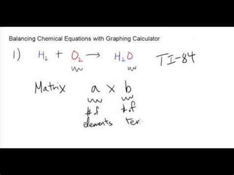 Chemical equation balancer calculator ti84 ce - lasopaleo