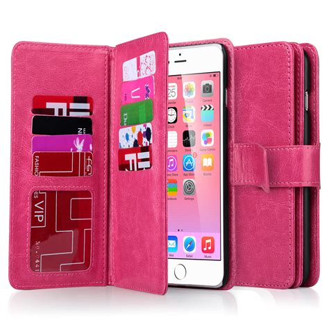 For iPhone 6 Plus/6s Plus 5.5 Leather Credit Card Holder Wallet Flip Case Cover | eBay