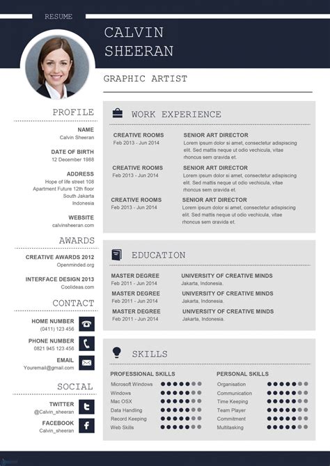 Professional CV MS Word Template - Download for Word Resume Format In Word, Microsoft Word ...