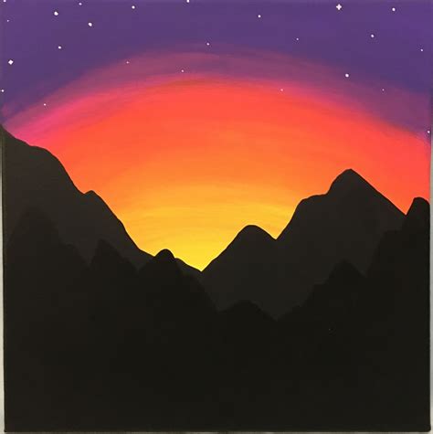 Mountain Sunset Drawing at PaintingValley.com | Explore collection of Mountain Sunset Drawing