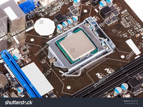 Cpu Socket On Motherboard Installed Processor Stock Photo 268009520 | Shutterstock