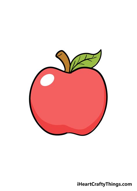 Apple Drawing - How To Draw An Apple Step By Step