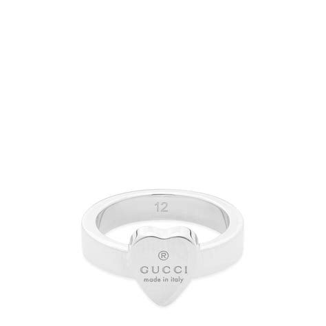 Gucci Heart Motif Ring Silver | END.