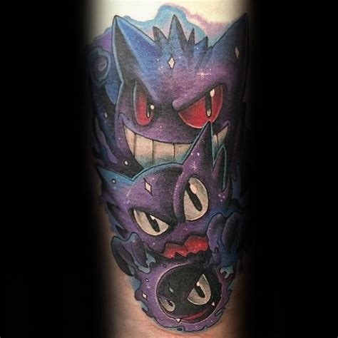 60 Gengar Tattoo Designs For Men - Pokemon Ink Ideas