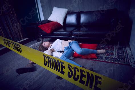 Female Bloody Crime Scene