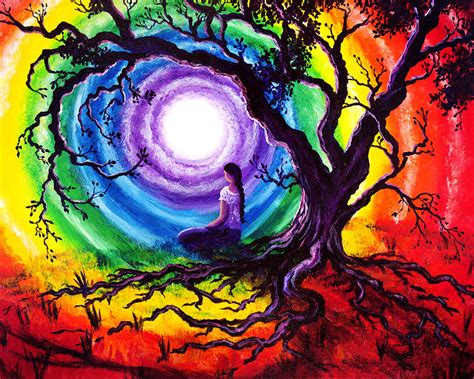 Tree of Life Meditation Painting by Laura Iverson - Pixels