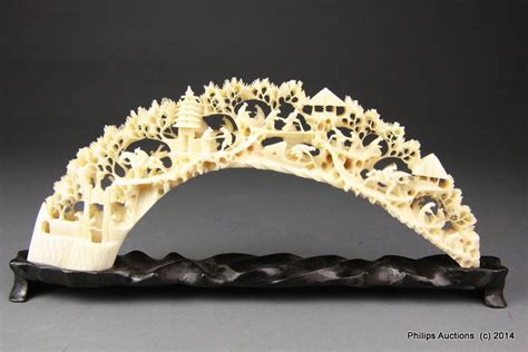 A Chinese boar tusk carving. Utilising the natural curvature of… - Fine and Decorative Arts ...