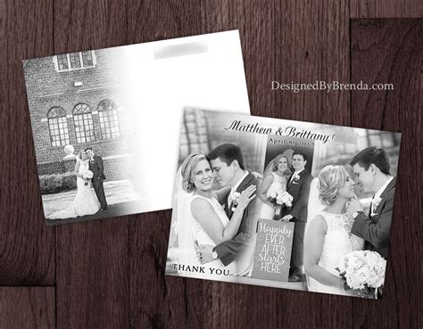 Blended Photo Collage Wedding Thank You Postcard – Designed By Brenda