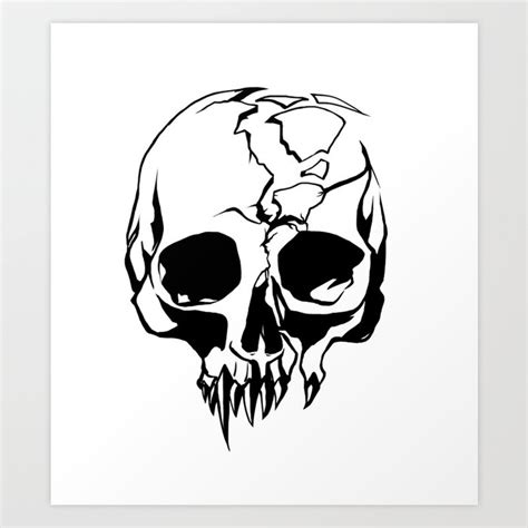 vampire skull Art Print by Pain | Society6