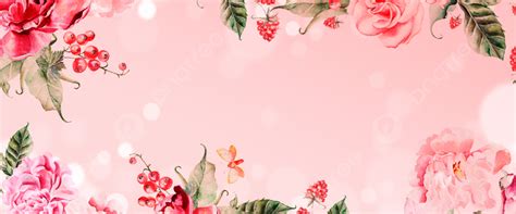 Flower Background Banner, Fresh And Elegant Pink Flowers, Flower Background, Flowers Background ...