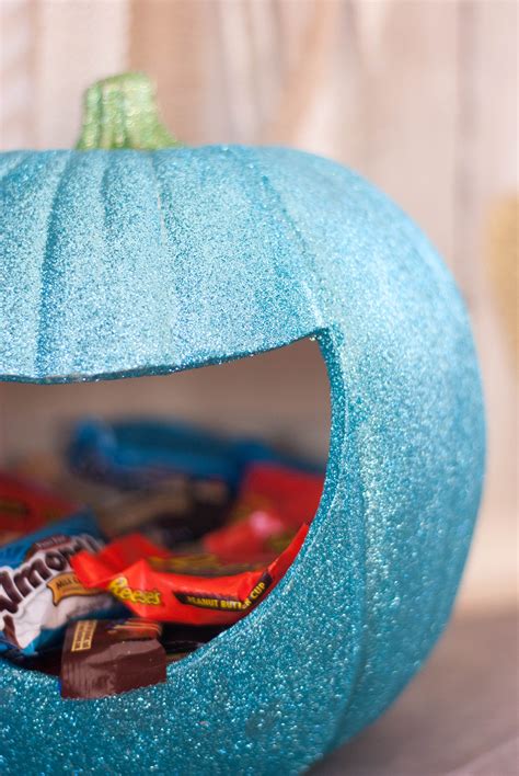 Glitter Pumpkin Candy Holders - TGIF - This Grandma is Fun