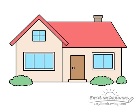 Easy House Drawing Sketch