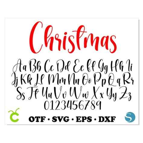 Christmas Font SVG Cricut, Christmas Font OTF, Christmas let - Inspire Uplift