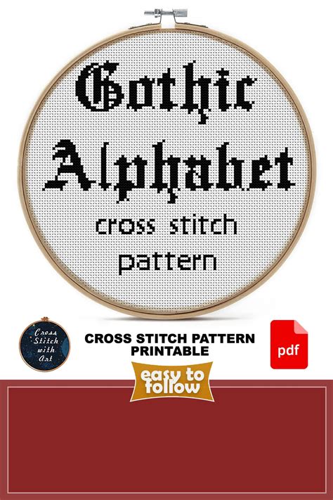 Old Gothic Cross Stitch Alphabet Pattern. ABC Cross Stitch - Etsy