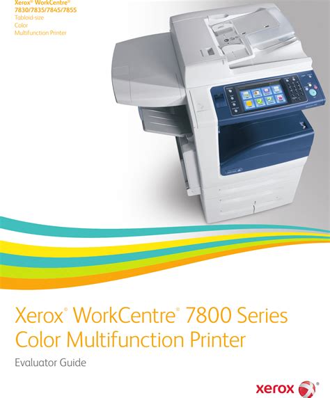 Xerox Workcentre 7830 7835 7845 7855 Users Manual 7500 Series Multifunction Printer