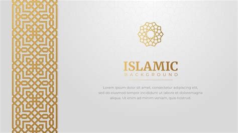 Premium Vector | Islamic Arabic Golden Ornament Border Arabesque Pattern Luxury Background