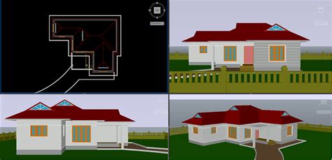 3D House Plan Free 3D model [DWG, IGES]